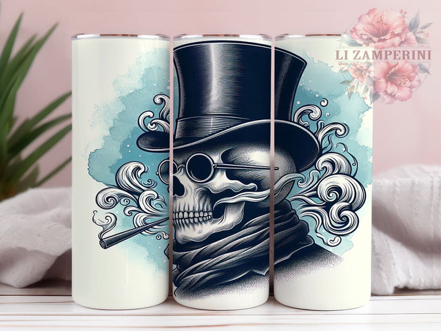 Victorian Skull 20oz Tumbler Wrap PNG, Skull Tumbler Png, Straight & Tapered Tumbler Wrap, Instant Digital Download Sublimation Li Zamperini 