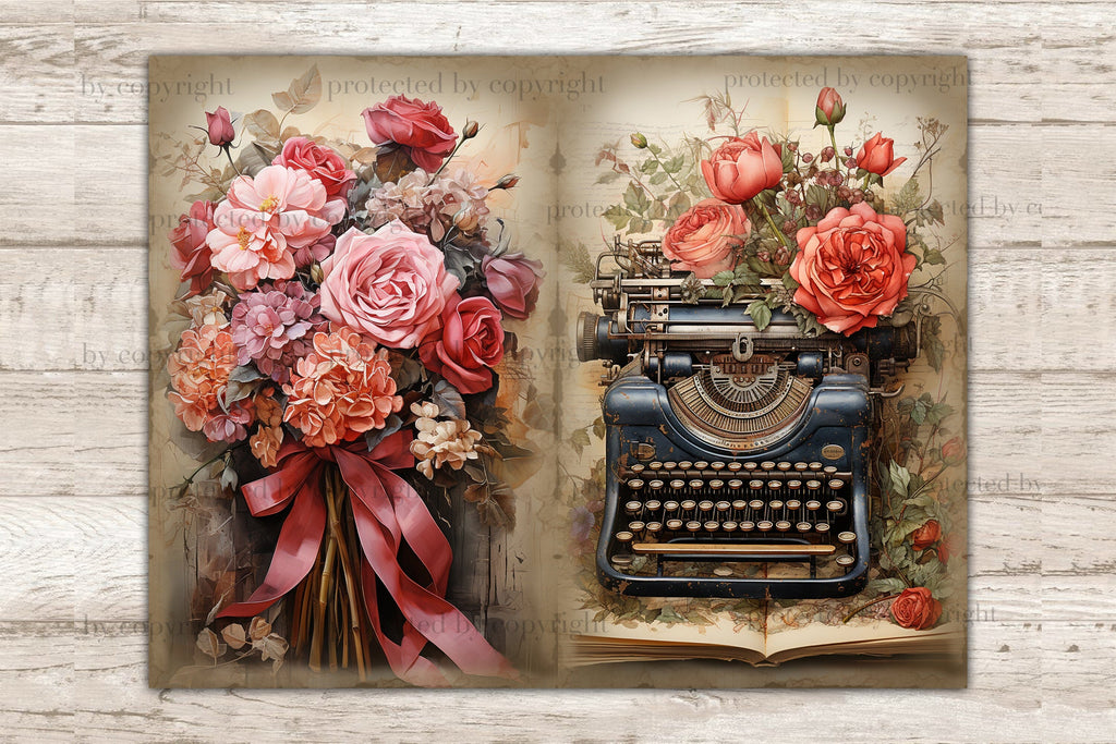 Victorian Valentines Day Junk Journal Kit Vintage Ephemera So Fontsy