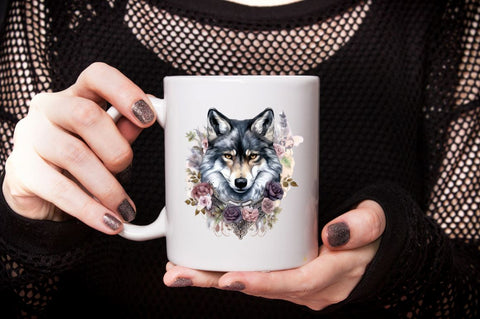Victorian Wolf Watercolor Sublimation Bundle Sublimation Designangry 
