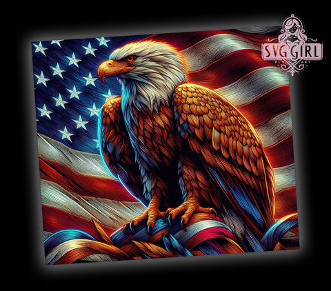 Victory Eagle 20oz Tumbler Wrap Sublimation Design, Straight Tapered Tumbler Wrap, American Eagle Tumbler Png, Instant Digital Download Sublimation SvggirlplusArt 