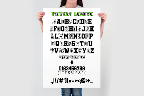 Victory League Sports Font | Bold Football Alphabet for Cricut & Silhouette Font TonisArtStudio 