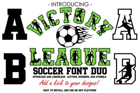 Victory League Sports Font | Bold Football Alphabet for Cricut & Silhouette Font TonisArtStudio 