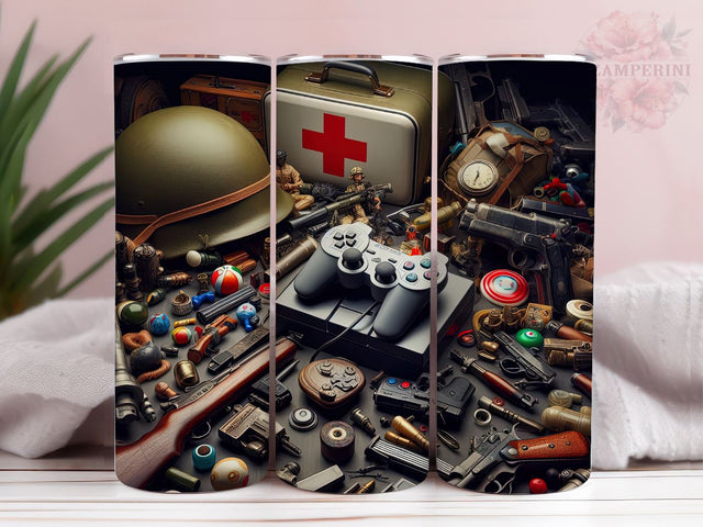 Video Game 20oz Tumbler Wrap PNG, Game Player Tumbler Png, Straight & Tapered Tumbler Wrap, Instant Digital Download Sublimation Li Zamperini 