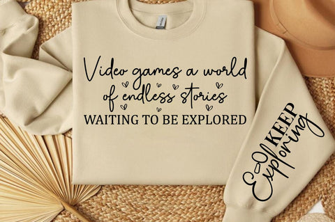 Video games a world of endless stories Sleeve SVG Design SVG Designangry 