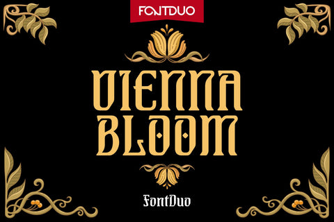 Vienna Bloom Art Nouveau Font Font FontDuo 