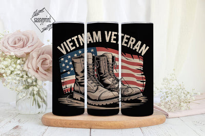 Vietnam Veteran 20oz Tumbler Wrap Sublimation sassyprint 