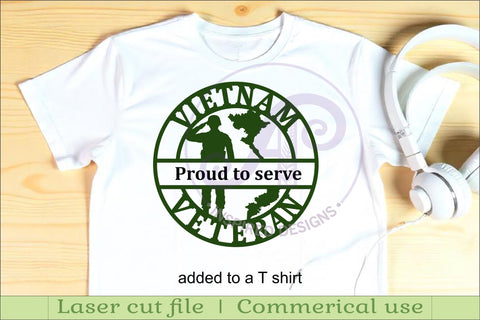Vietnam Veteran name sign svg laser cut wall sign SVG APInspireddesigns 