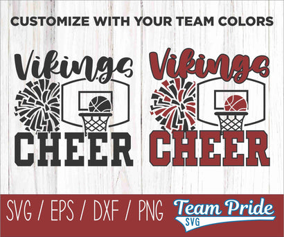 Viking Basketball Cheer SVG Digital Download Printable - SVG, EPS, DXF, PNG SVG Team Pride SVG 