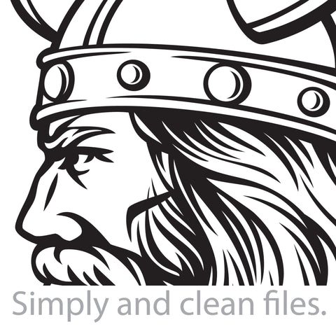 Viking head with horned helmet SVG TribaliumArtSF 