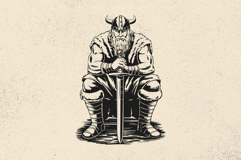 Viking Warrior Vector Illustration, Viking Warrior SVG SVG DesignDestine 