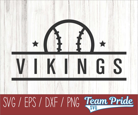 Vikings Baseball SVG Digital Download Printable - SVG, EPS, DXF, PNG SVG Team Pride SVG 