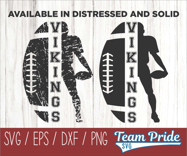 Vikings Football SVG Digital Download Printable - SVG, EPS, DXF, PNG 4 SVG Team Pride SVG 