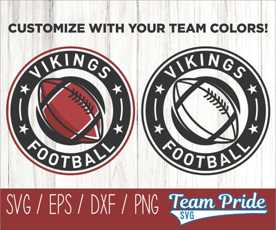 Vikings Football SVG Digital Download Printable - SVG, EPS, DXF, PNG 5 SVG Team Pride SVG 