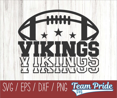 Vikings Football SVG Digital Download Printable - SVG, EPS, DXF, PNG SVG Team Pride SVG 