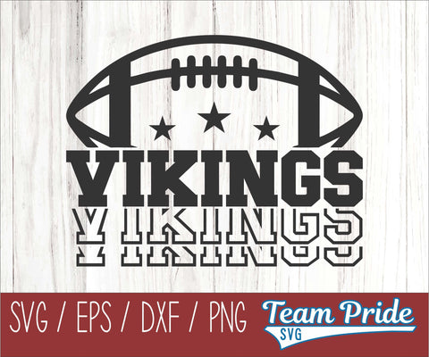 Vikings Football SVG Digital Download Printable - SVG, EPS, DXF, PNG SVG Team Pride SVG 