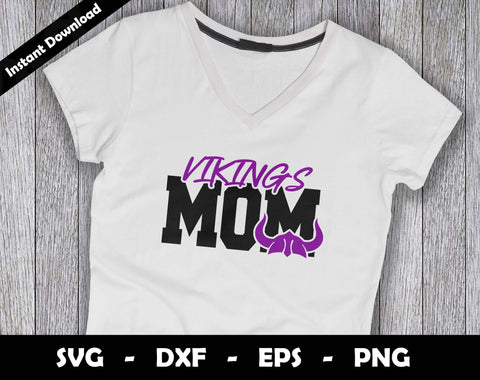 Vikings Mom SVG Cut File, Vikings logo SVG Design, Vikings Mom Football, T-Shirt Sublimation Design Png SVG Arthur Arellano 