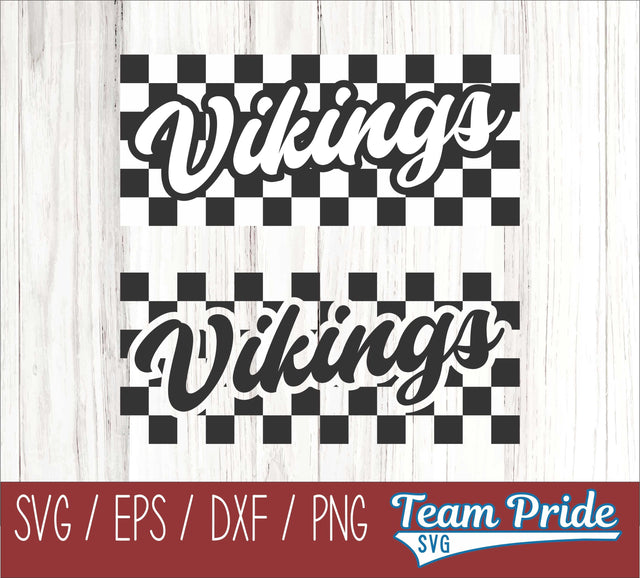 Vikings Retro Team Design SVG Digital Download Printable - SVG, EPS, DXF, PNG SVG Team Pride SVG 