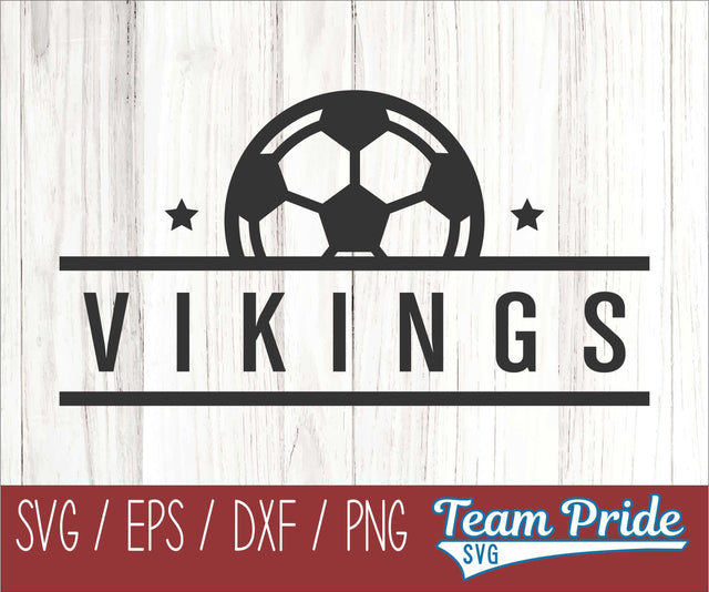 Vikings Soccer SVG Digital Download Printable - SVG, EPS, DXF, PNG SVG Team Pride SVG 