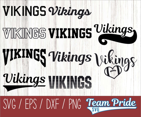 Vikings SVG Bundle Digital Download Printable - SVG, EPS, DXF, PNG SVG Team Pride SVG 