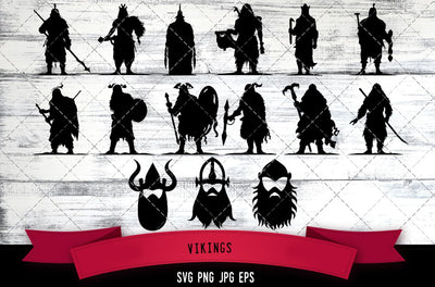 Vikings Vector Bundle - JPG, SVG, PNG, EPS - Digital Download with Commercial License for Cricut, Silhouette, Scan N Cut Crafting SVG Loveleen Kaur 