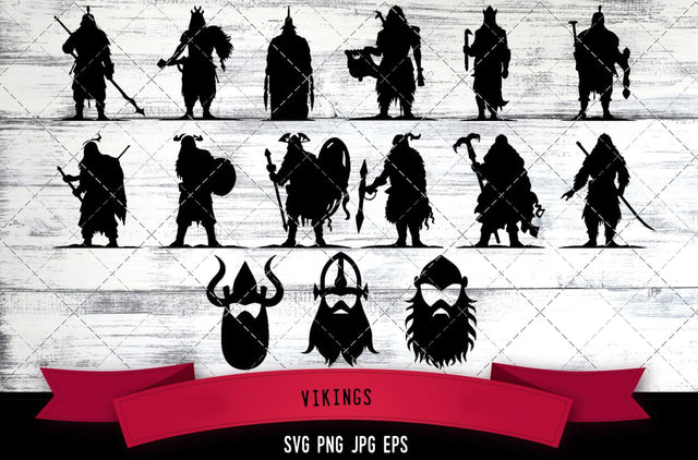 Vikings Vector Bundle - JPG, SVG, PNG, EPS - Digital Download with Commercial License for Cricut, Silhouette, Scan N Cut Crafting SVG Loveleen Kaur 