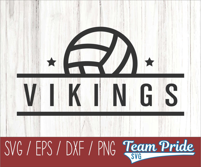 Vikings Volleyball SVG Digital Download Printable - SVG, EPS, DXF, PNG 2 SVG Team Pride SVG 