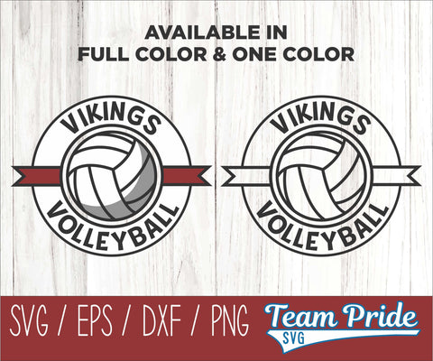 Vikings Volleyball SVG Digital Download Printable - SVG, EPS, DXF, PNG SVG Team Pride SVG 