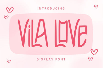 Vila Love - Display Font Font Sakha Design Studio 