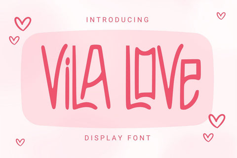 Vila Love - Display Font Font Sakha Design Studio 