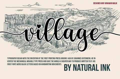 Village Font Studio Natural Ink 