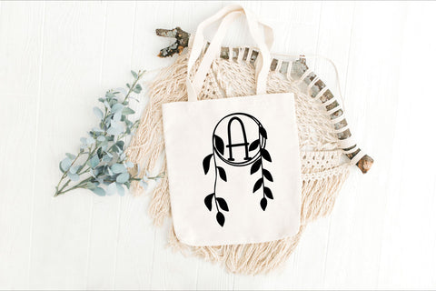 Vine Halo Monogram Font Dm Letter Studio 