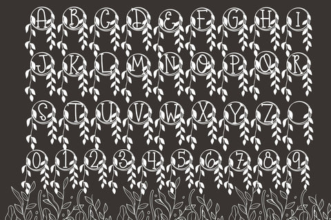 Vine Halo Monogram Font Dm Letter Studio 