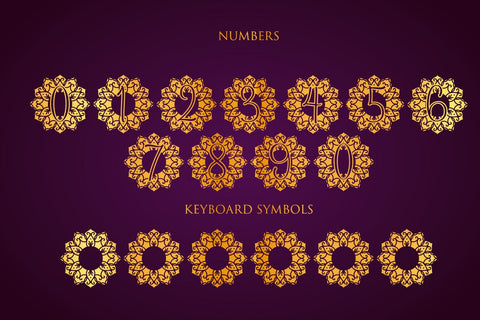 Vine Mandala Monogram Font Dm Letter Studio 