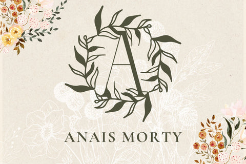 Vine Velvet Monogram Font Dm Letter Studio 