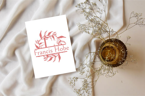 Vine Velvet Split Monogram Font Dm Letter Studio 