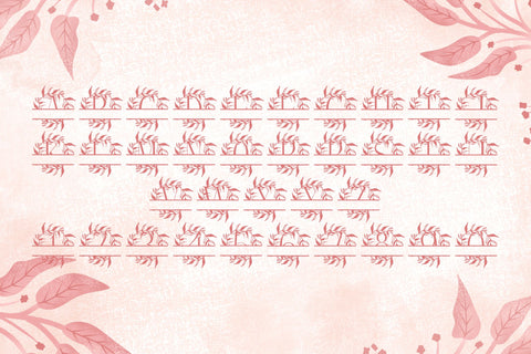 Vine Velvet Split Monogram Font Dm Letter Studio 