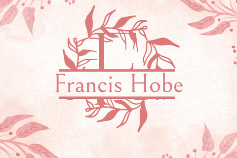 Vine Velvet Split Monogram Font Dm Letter Studio 