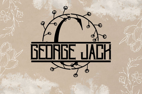 Vineora Split Monogram Font Dm Letter Studio 