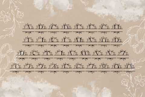 Vineora Split Monogram Font Dm Letter Studio 