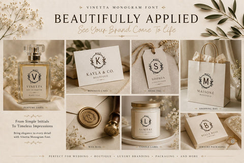 Vinetta Monogram Font LetterdayStudio 