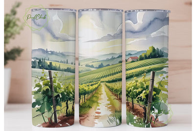 Vineyard Vista 20oz Tumbler Wrap Sublimation PixelChick 