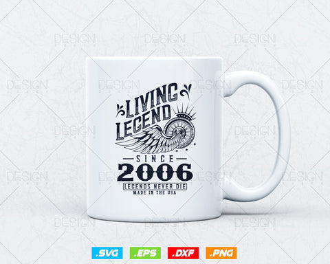 Vintage 18th Birthday Svg Png, Original Parts svg, Living Legend 2006, Legends Never Die, Aged To Perfection, Birthday T shirt Gifts for Boy SVG DesignDestine 