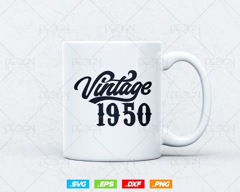Vintage 1950 Birthday Svg Png, 74th Birthday Svg, Vintage 1950 Shirt, Birthday Gifts For Dad, Birthday Gifts, Svg Files For Cricut SVG DesignDestine 