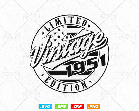 Vintage 1951 Flag Stamp 73rd Birthday Svg Png, Birthday 73rd Years Old T-Shirt, Limited Edition Svg, Birthday gift svg files for cricut Svg SVG DesignDestine 