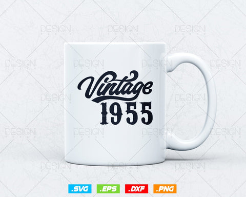 Vintage 1955 Birthday Svg Png, 69th Birthday Svg, Vintage 1955 Shirt, Birthday Gifts For Men, Birthday Gifts, Svg Files For Cricut SVG DesignDestine 