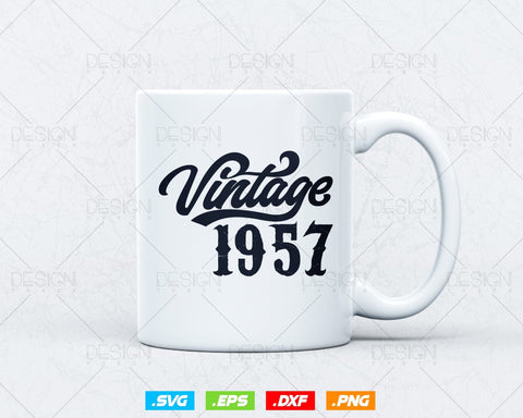 Vintage 1957 Birthday Svg Png, 67th Birthday Svg, Vintage 1957 Shirt, Birthday Gifts For Men, Birthday Gifts, Svg Files For Cricut SVG DesignDestine 