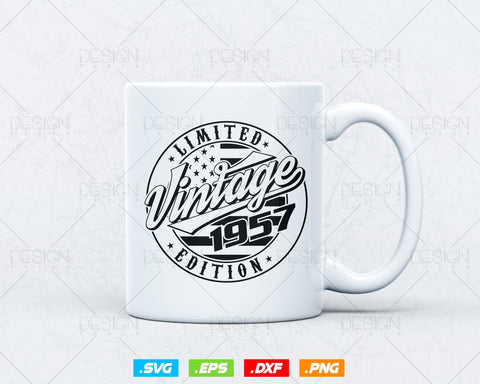 Vintage 1957 Flag Stamp 67th Birthday Svg Png, Birthday 67th Years Old T-Shirt, Limited Edition Svg, Birthday gift svg files for cricut Svg SVG DesignDestine 