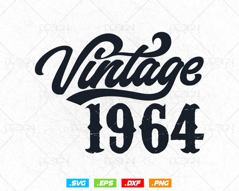 Vintage 1964 Birthday Svg Png, 60th Birthday Svg, Vintage 1964 Shirt, Birthday Gifts For Men, Birthday Gifts, Svg Files For Cricut SVG DesignDestine 