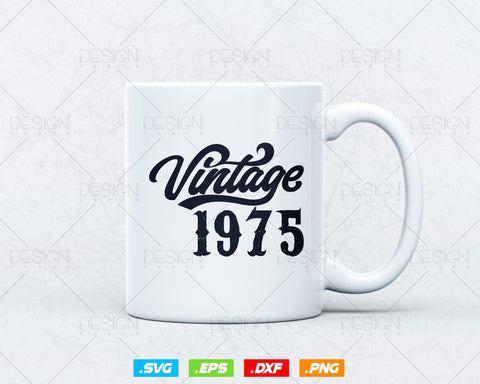 Vintage 1975 Birthday Svg Png, 49th Birthday Svg, Vintage 1975 Shirt, Birthday Gifts For Men, Birthday Gifts, Svg Files For Cricut SVG DesignDestine 