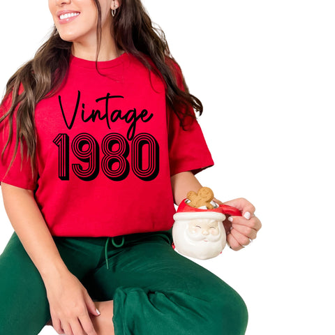 Vintage 1980 Retro SVG & PNG | 80s Nostalgia Design | Born in 1980 Birthday SVG Design SVG So Fontsy VIP Design Shop 